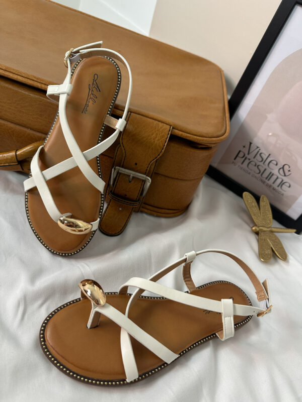 Sandalia Grecia Blanca - Imagen 2