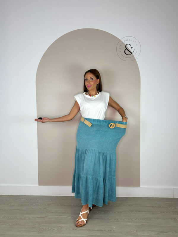Falda Midi Turquesa - Imagen 3