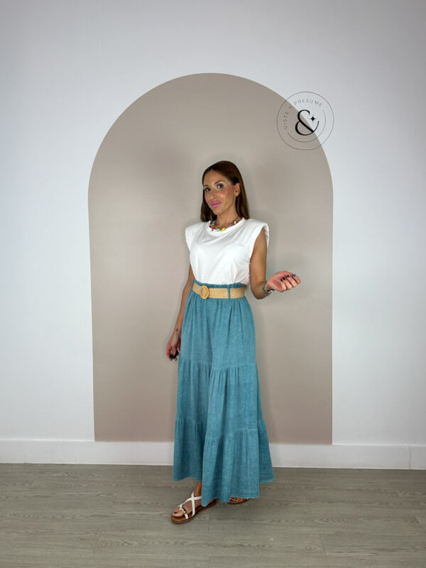Falda Midi Turquesa - Imagen 4