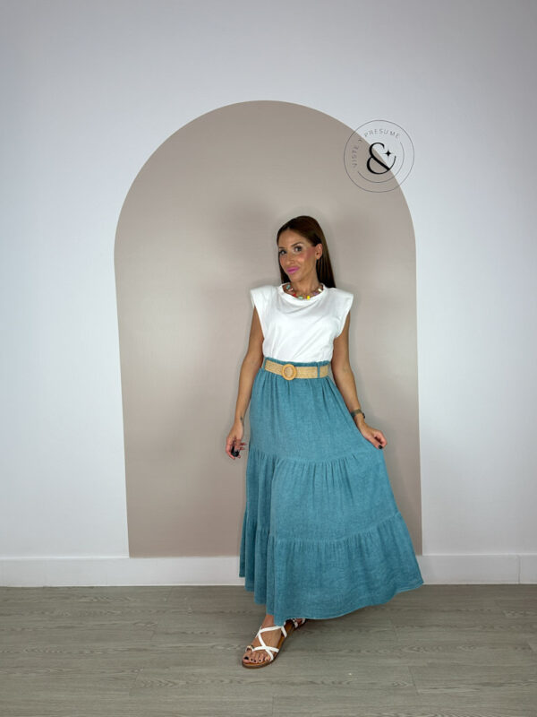 Falda Midi Turquesa - Imagen 5