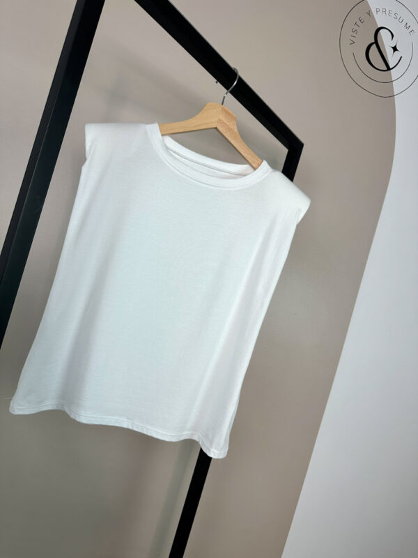 Camiseta Hombrera Blanca