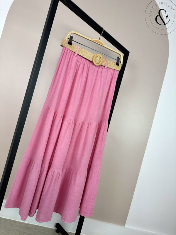 Falda Midi Rosa - Imagen 5