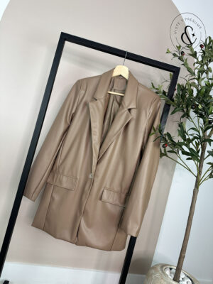 Blazer polipiel crema