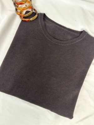 Jersey básico marrón chocolate