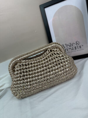 Bolso crochet champán