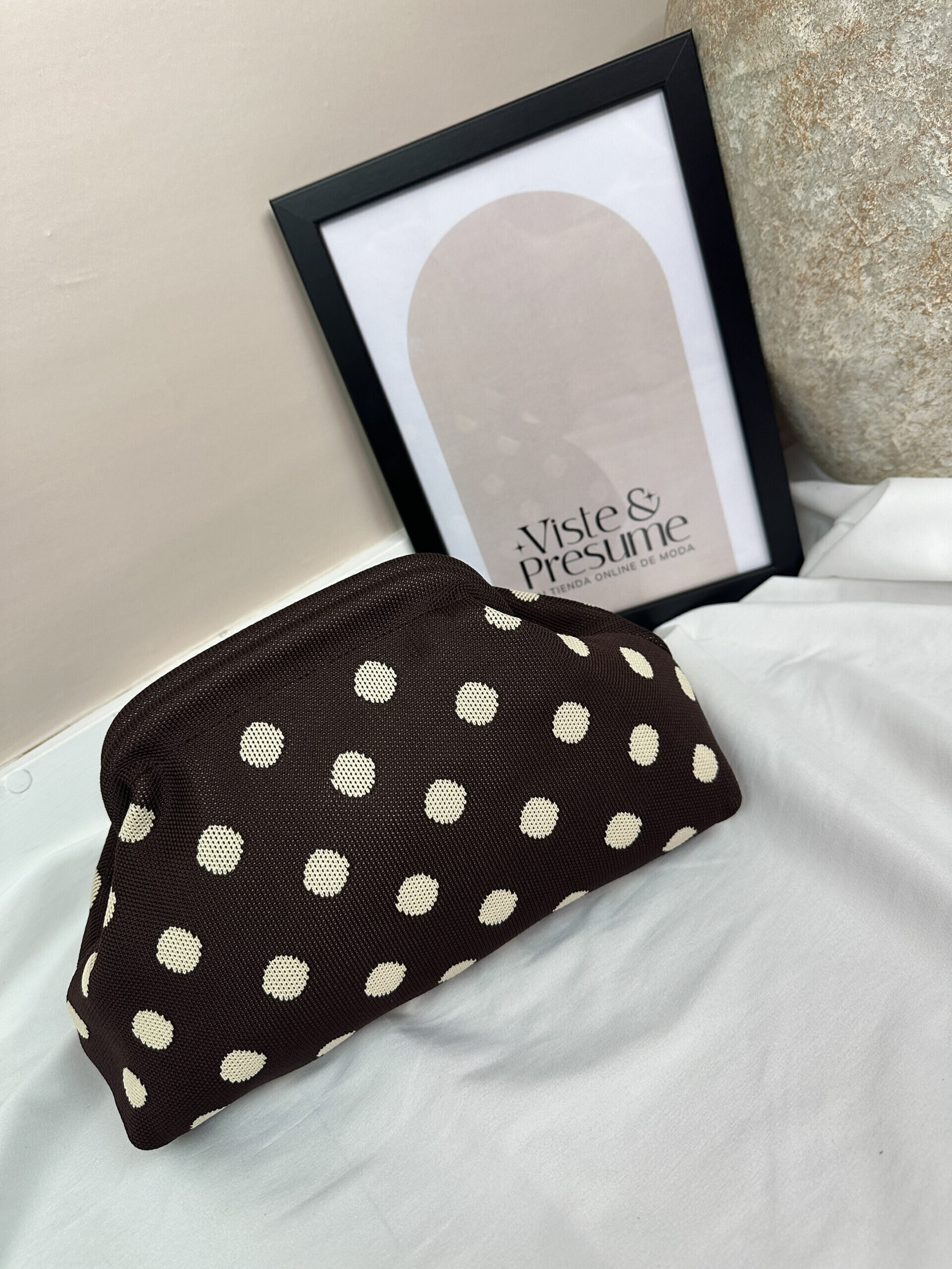 Bolso lunares marron chocolate