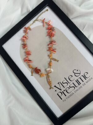 Collar sardina coral