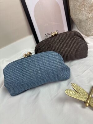 Bolsos monedero rafia