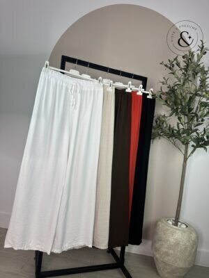 Pantalones efecto lino