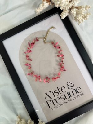 Collar piedra rosa
