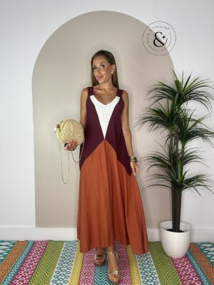 Vestido tricolor