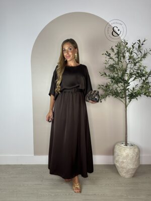 Vestido murcielago marron